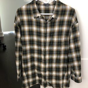 Vince Plaid Long Sleeve Shirt Medium